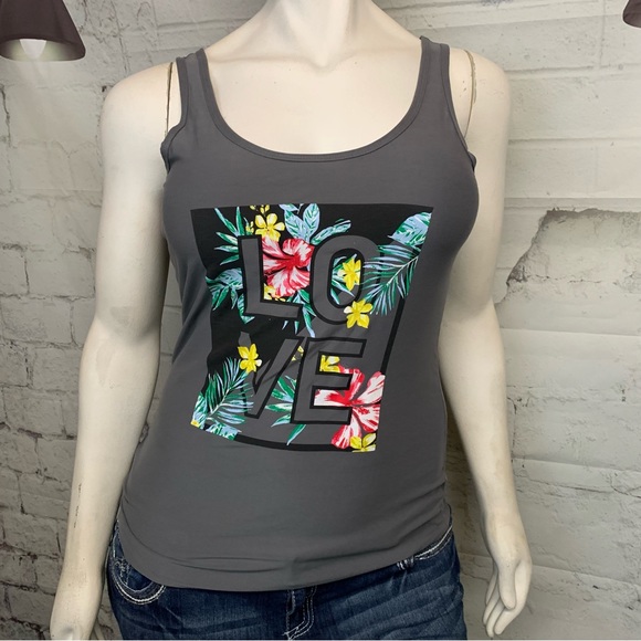 No Boundaries Tops - LOVE Floral Tank Top